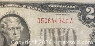 MaxSold Auction: 1928 US Jefferson 2 Dollars Paper Banknote  - Newmarket (Ontario, Canada) PARTNER MANAGED Reseller Online Auction - Walter Avenue