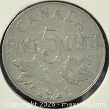 MaxSold Auction: 1929 Cdn. King George V Five Cents  - Newmarket (Ontario, Canada) PARTNER MANAGED Reseller Online Auction - Walter Avenue