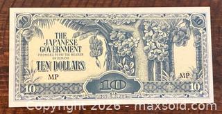 MaxSold Auction: 1942-5 Japanese Government-Issued 10 Dollars from the Malaya Occupation during World War II Paper Banknote  - Newmarket (Ontario, Canada) PARTNER MANAGED Reseller Online Auction - Walter Avenue