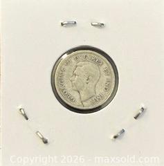 MaxSold Auction: 1943 Cdn. Silver King George VI 10 Cents  - Newmarket (Ontario, Canada) PARTNER MANAGED Reseller Online Auction - Walter Avenue