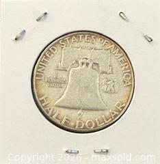 MaxSold Auction: 1951 US Silver Franklin Half Dollar  - Newmarket (Ontario, Canada) PARTNER MANAGED Reseller Online Auction - Walter Avenue