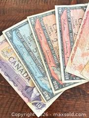 MaxSold Auction: 1954-1979 Assort Canadian Paper Banknote  - Newmarket (Ontario, Canada) PARTNER MANAGED Reseller Online Auction - Walter Avenue