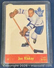 MaxSold Auction: 1955-6 Parkhurst Joe Klukay Hockey Collectible Trading Card  - Newmarket (Ontario, Canada) PARTNER MANAGED Reseller Online Auction - Walter Avenue