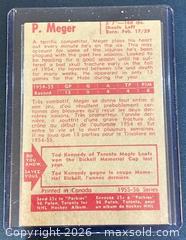 MaxSold Auction:  1955-6 Parkhurst Paul Meger Hockey Collectible Trading Card  - Newmarket (Ontario, Canada) PARTNER MANAGED Reseller Online Auction - Walter Avenue