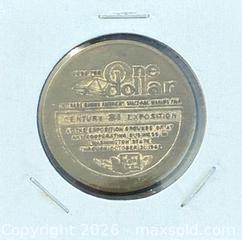 MaxSold Auction: 1962 Seattle World's Fair "Century 21 Exposition" Trade Dollar  - Newmarket (Ontario, Canada) PARTNER MANAGED Reseller Online Auction - Walter Avenue