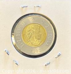 MaxSold Auction: 1972-2022 Cdn. Commemorative the 50th Anniversary of the 1972 Summit Series Hockey Tournament Between Canada and the Soviet Union Colour Twoonie  - Newmarket (Ontario, Canada) PARTNER MANAGED Reseller Online Auction - Walter Avenue