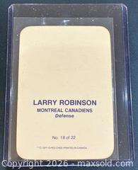 MaxSold Auction: 1977-8 O-Pee-Chee Gloss Larry Robinson Hockey Collectible Trading Card  - Newmarket (Ontario, Canada) PARTNER MANAGED Reseller Online Auction - Walter Avenue