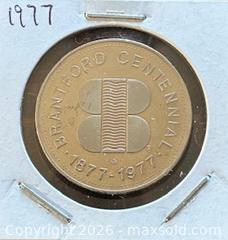 MaxSold Auction: 1977 Cdn. Brantford, Ontario Trade Dollar  - Newmarket (Ontario, Canada) PARTNER MANAGED Reseller Online Auction - Walter Avenue