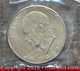 MaxSold Auction: 1977 US Proof-Like Eisenhower Coin Set  - Newmarket (Ontario, Canada) PARTNER MANAGED Reseller Online Auction - Walter Avenue