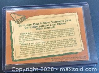 MaxSold Auction: 1978-9 O-Pee-Chee Garry Unger Hockey Collectible Trading Card  - Newmarket (Ontario, Canada) PARTNER MANAGED Reseller Online Auction - Walter Avenue