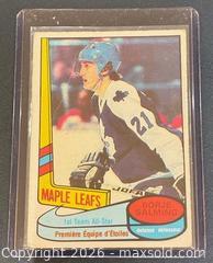 MaxSold Auction: 1980-1 O-Pee-Chee Borje Salming 1st Team All-Star Hockey Collectible Trading Card  - Newmarket (Ontario, Canada) PARTNER MANAGED Reseller Online Auction - Walter Avenue