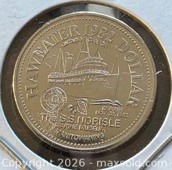 MaxSold Auction: 1982 Cdn. Manitoulin Island, Ontario Trade Dollar  - Newmarket (Ontario, Canada) PARTNER MANAGED Reseller Online Auction - Walter Avenue