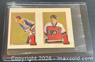 MaxSold Auction: 1987-8 O-Pee-Chee Stickers Wayne Gretzky / Mark Howe Hockey Collectible Trading Card  - Newmarket (Ontario, Canada) PARTNER MANAGED Reseller Online Auction - Walter Avenue