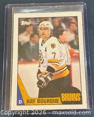 MaxSold Auction: 1987 O-Pee-Chee Ray Bourque Hockey Collectible Trading Card  - Newmarket (Ontario, Canada) PARTNER MANAGED Reseller Online Auction - Walter Avenue