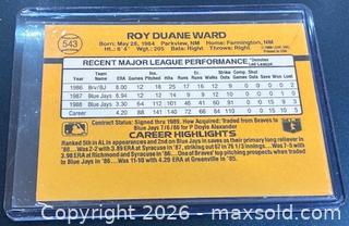 MaxSold Auction: 1989 Donruss Duane Ward Toronto Blue Jays Baseball Collectible Trading Card  - Newmarket (Ontario, Canada) PARTNER MANAGED Reseller Online Auction - Walter Avenue