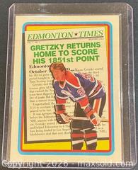 MaxSold Auction: 1990-1 Topps Wayne Gretzky Hockey Collectible Trading Card  - Newmarket (Ontario, Canada) PARTNER MANAGED Reseller Online Auction - Walter Avenue