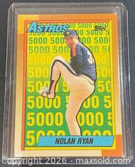 MaxSold Auction: 1990 Topps Nolan Ryan 5000 Strikeouts Baseball Collectible Trading Card  - Newmarket (Ontario, Canada) PARTNER MANAGED Reseller Online Auction - Walter Avenue
