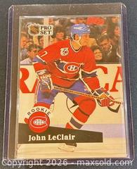 MaxSold Auction: 1991 Pro Set John LeClair Rookie Hockey Collectible Trading Card  - Newmarket (Ontario, Canada) PARTNER MANAGED Reseller Online Auction - Walter Avenue