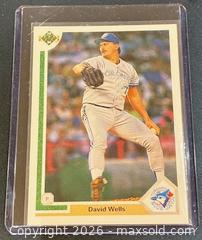 MaxSold Auction: 1991 Upper Deck David Wells Toronto Blue Jays Baseball Collectible Trading Card  - Newmarket (Ontario, Canada) PARTNER MANAGED Reseller Online Auction - Walter Avenue