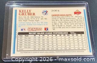 MaxSold Auction: 1992 Donruss McDonald's MVP Toronto Blue Jays Kelly Gruber Baseball Collectible Trading Card  - Newmarket (Ontario, Canada) PARTNER MANAGED Reseller Online Auction - Walter Avenue
