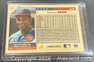 MaxSold Auction: 1996 Score Sammy Sosa Baseball Collectible Trading Card  - Newmarket (Ontario, Canada) PARTNER MANAGED Reseller Online Auction - Walter Avenue