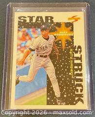 MaxSold Auction: 1996 Score Star Struck Dugout Alex Rodriguez Baseball Collectible Trading Card  - Newmarket (Ontario, Canada) PARTNER MANAGED Reseller Online Auction - Walter Avenue