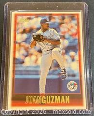 MaxSold Auction: 1997 Topps Juan Guzman Toronto Blue Jays Baseball Collectible Trading Card  - Newmarket (Ontario, Canada) PARTNER MANAGED Reseller Online Auction - Walter Avenue