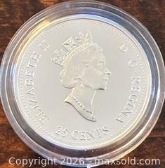 MaxSold Auction: 1999 Cdn. Silver Proof Millennium Series: November 25 Cents  - Newmarket (Ontario, Canada) PARTNER MANAGED Reseller Online Auction - Walter Avenue