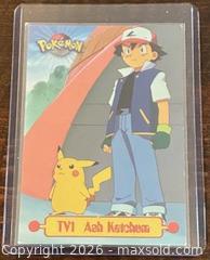 MaxSold Auction: 1999 Topps Pokémon Series 1 TV1 Ash Ketchum Collectible Trading Card  - Newmarket (Ontario, Canada) PARTNER MANAGED Reseller Online Auction - Walter Avenue