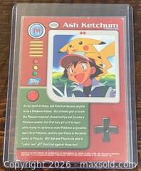 MaxSold Auction: 1999 Topps Pokémon Series 1 TV1 Ash Ketchum Collectible Trading Card  - Newmarket (Ontario, Canada) PARTNER MANAGED Reseller Online Auction - Walter Avenue