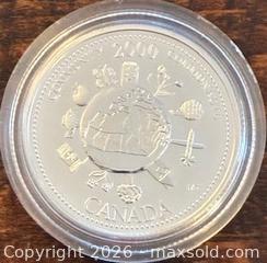 MaxSold Auction: 2000 Cdn. Silver Proof Millennium Series: December - Community 25 Cents  - Newmarket (Ontario, Canada) PARTNER MANAGED Reseller Online Auction - Walter Avenue