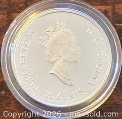 MaxSold Auction: 2000 Cdn. Silver Proof Millennium Series: December - Community 25 Cents  - Newmarket (Ontario, Canada) PARTNER MANAGED Reseller Online Auction - Walter Avenue