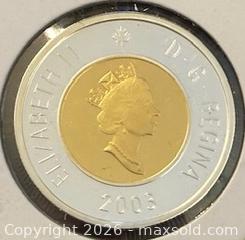 MaxSold Auction: 2003 Cdn. Silver Proof Queen Elizabeth II Twoonie  - Newmarket (Ontario, Canada) PARTNER MANAGED Reseller Online Auction - Walter Avenue