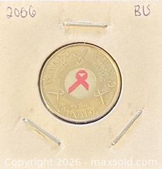 MaxSold Auction: 2006-P Cdn. Colour Pink Ribbon, Breast Cancer Awareness 25 Cents  - Newmarket (Ontario, Canada) PARTNER MANAGED Reseller Online Auction - Walter Avenue