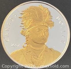 MaxSold Auction: 2007 Cdn. Silver Proof Commemorating Chief Thayendanegea (Joseph Brant) 1 Dollar  - Newmarket (Ontario, Canada) PARTNER MANAGED Reseller Online Auction - Walter Avenue