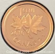 MaxSold Auction: 2010 Cdn. Proof Queen Elizabeth II 1 Cent  - Newmarket (Ontario, Canada) PARTNER MANAGED Reseller Online Auction - Walter Avenue