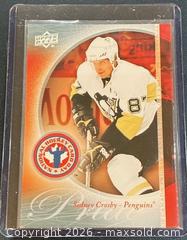 MaxSold Auction: 2011 Upper Deck National Hockey Card Day Sidney Crosby "Pride of Canada" Insert Hockey Collectible Trading Card  - Newmarket (Ontario, Canada) PARTNER MANAGED Reseller Online Auction - Walter Avenue