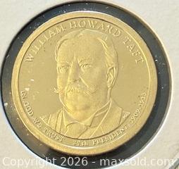 MaxSold Auction: 2013 US Proof William Howard Taft 27th President "1909-1913" Dollar - Series Honoring US Presidents  - Newmarket (Ontario, Canada) PARTNER MANAGED Reseller Online Auction - Walter Avenue