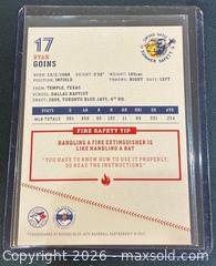 MaxSold Auction: 2017 Ryan Goins Toronto Blue Jays Baseball Collectible Trading Card  - Newmarket (Ontario, Canada) PARTNER MANAGED Reseller Online Auction - Walter Avenue