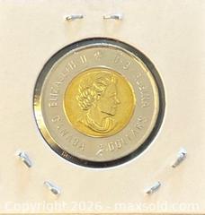 MaxSold Auction: 2018 Cdn. Armistice 100th Anniversary Colour Poppy Twoonie  - Newmarket (Ontario, Canada) PARTNER MANAGED Reseller Online Auction - Walter Avenue