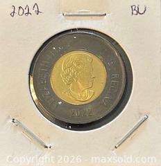 MaxSold Auction: 2022 Cdn. Commemorative and Honoring The Late Queen Elizabeth II Colour Twoonie  - Newmarket (Ontario, Canada) PARTNER MANAGED Reseller Online Auction - Walter Avenue