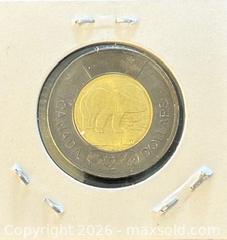 MaxSold Auction: 2022 Cdn. Commemorative and Honoring The Late Queen Elizabeth II Colour Twoonie  - Newmarket (Ontario, Canada) PARTNER MANAGED Reseller Online Auction - Walter Avenue