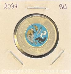 MaxSold Auction: 2024 Cdn. Commemorating "Inuit Nunangat" Colour Twoonie  - Newmarket (Ontario, Canada) PARTNER MANAGED Reseller Online Auction - Walter Avenue