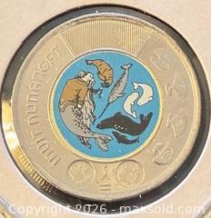 MaxSold Auction: 2024 Cdn. Commemorating "Inuit Nunangat" Colour Twoonie  - Newmarket (Ontario, Canada) PARTNER MANAGED Reseller Online Auction - Walter Avenue