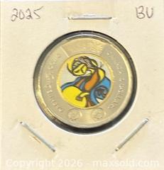 MaxSold Auction: 2025 Cdn. Commemorating the Life and Art of Daphne Odjig Colour Twoonie  - Newmarket (Ontario, Canada) PARTNER MANAGED Reseller Online Auction - Walter Avenue