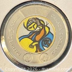MaxSold Auction: 2025 Cdn. Commemorating the Life and Art of Daphne Odjig Colour Twoonie  - Newmarket (Ontario, Canada) PARTNER MANAGED Reseller Online Auction - Walter Avenue
