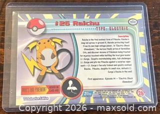 MaxSold Auction: Pokémon Topps TV Animation Edition - Raichu Collectible Trading Card  - Newmarket (Ontario, Canada) PARTNER MANAGED Reseller Online Auction - Walter Avenue