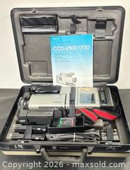 MaxSold Auction: Vintage Sony CCD-V110 Video 8 Pro Video Camera Recorder/Manual/Accessories (as is)  - Newmarket (Ontario, Canada) PARTNER MANAGED Reseller Online Auction - Walter Avenue