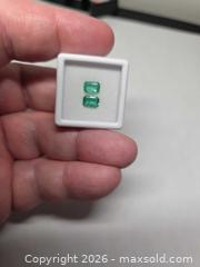 MaxSold Auction: High quality natural Emerald pair  - Toronto (Ontario, Canada) PARTNER MANAGED Reseller Online Auction - Gerrard Street West