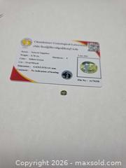 MaxSold Auction: Natural certified sapphire  - Toronto (Ontario, Canada) PARTNER MANAGED Reseller Online Auction - Gerrard Street West